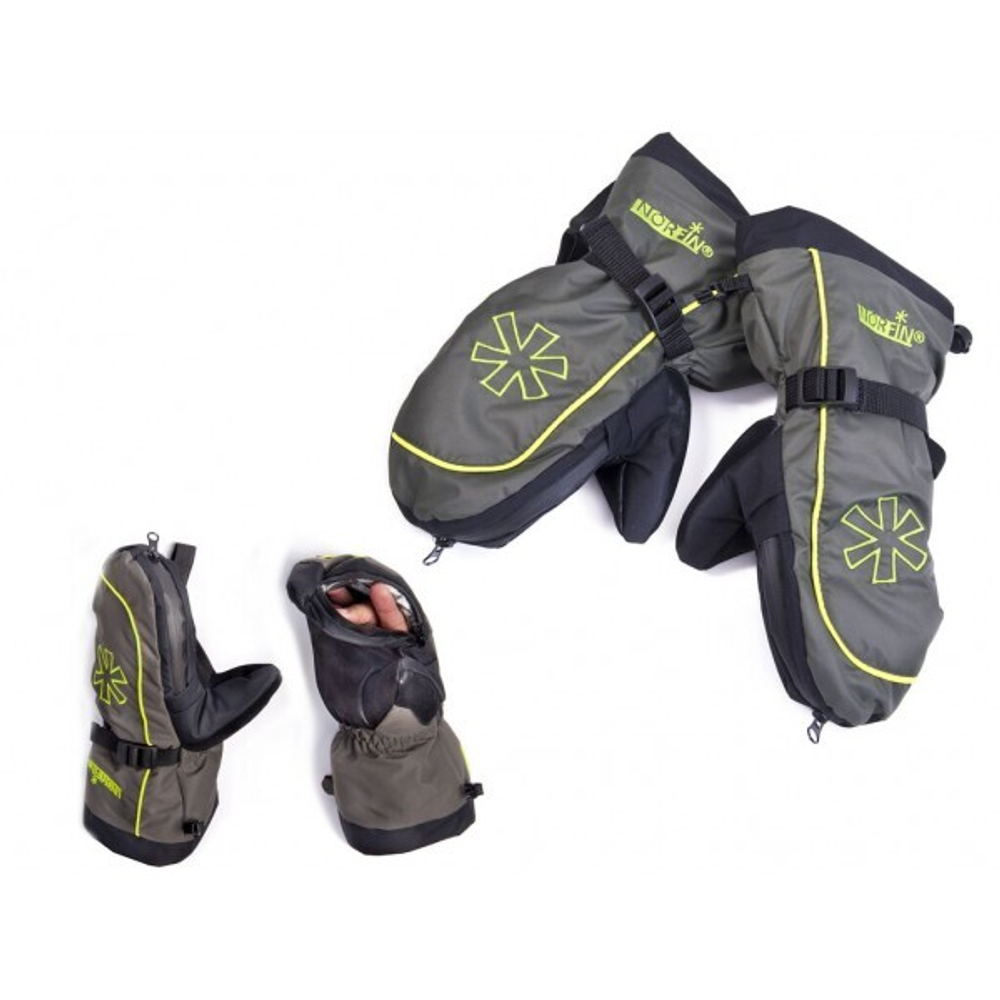 Варежки Norfin Comfort Zip, зеленые