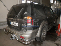 Фаркоп оцинкованный Galia M057C для Mitsubishi Pajero Sport 1998-2008(паспорт и сертификат в комплекте)(без электрики)