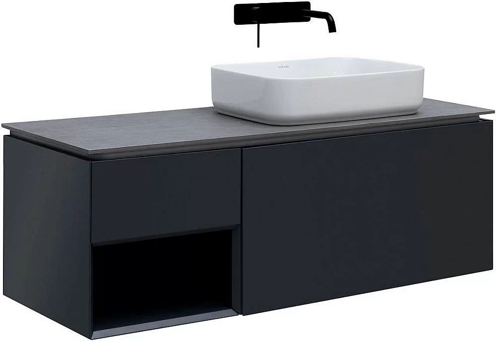 Тумба с раковиной Allen Brau INFINITY 120 1+1 антрацит матовый