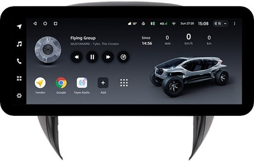 Магнитола для Toyota RAV4 2 2003-2005 - Teyes LUX ONE ROUND монитор 12.3" 2K QLED на Android 10, CarPlay, 4G SIM-слот
