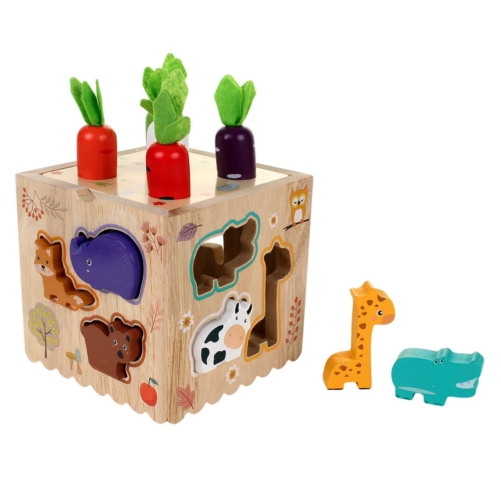 Развивающая игрушка деревянная Бизибокс 8 в 1, коробка C-41738