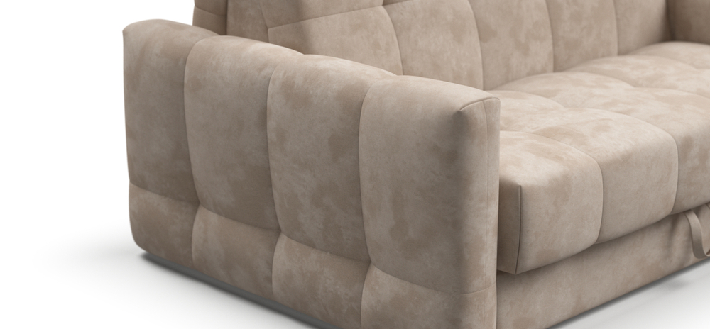 Диван Босс Слип 140 Велюр Алькантара пепел