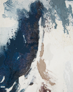 Erale Абстрактная картина ручной работы в серо-синих тонах, размер 120 x 200 см