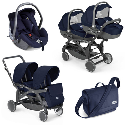 Коляска для двойни 3 в 1 Cam Twin Pulsar
