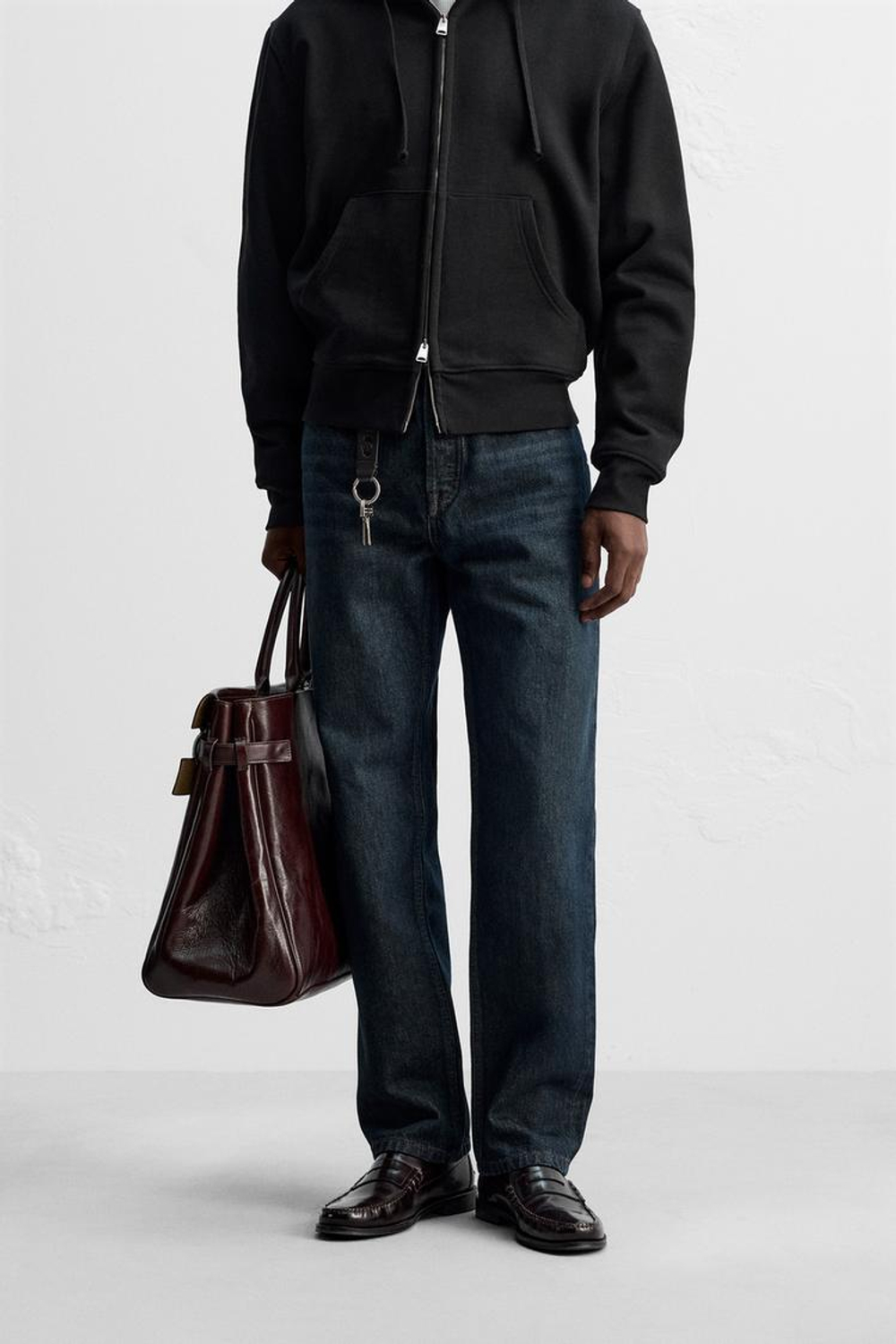 ZARA ДЖИНСЫ STRAIGHT, СИНИЙ