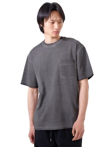 Графитовая футболка Senseera с карманом на груди