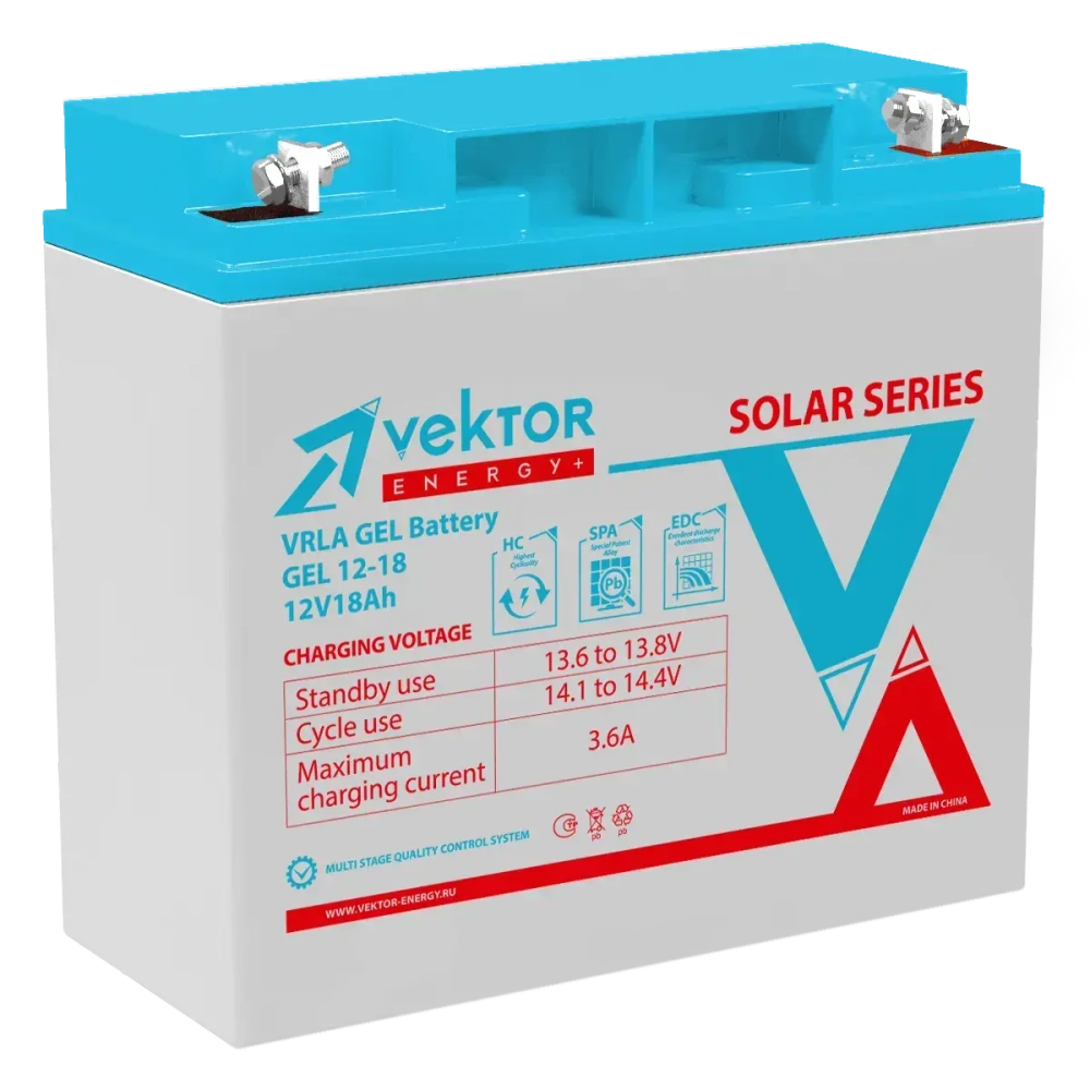 Аккумуляторная батарея Vektor Energy GEL 12-18