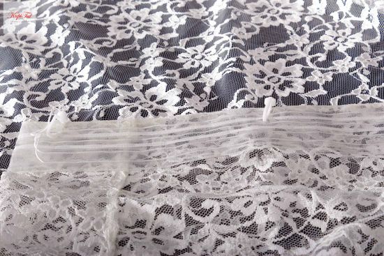 Тюль-Арка Люси, гипюр жаккардовый (белый)