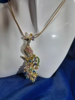 Брошь-кулон Жар-птица на ветке золото