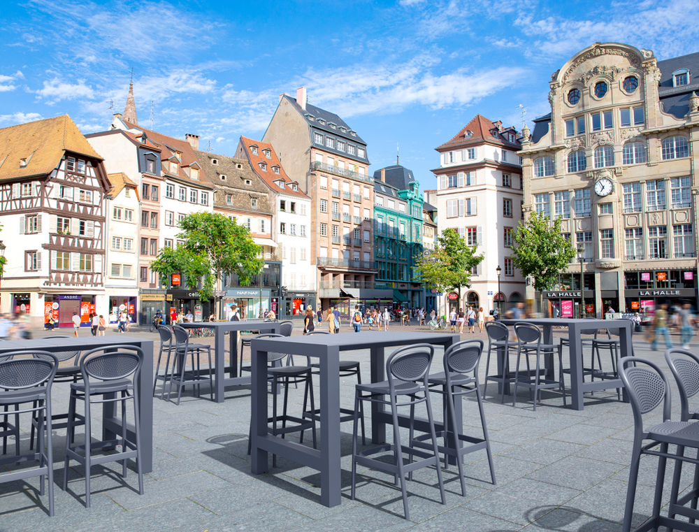 Стул пластиковый барный Siesta Contract Marcel Bar 75, темно-серый