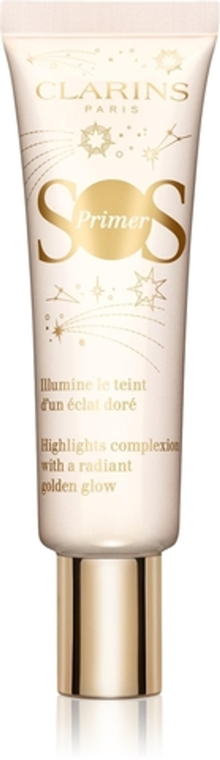 Clarins SOS Primer Gold Glow - осветляющая основа под макияж, 30 ml