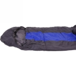 Спальник одеяло с капюшоном 210*70см 1400гр серо-синий +0С