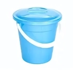Ведро с крышкой Лайт 10л голубое