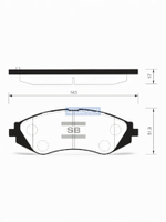 Колодки тормозные передние LACETTI/NEXIA 16кл.