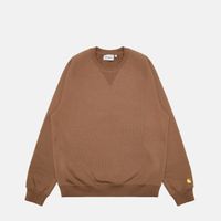  Толстовка мужская Carhartt WIP Chase Sweatshirt артикул:I033660_chocolate - купить в магазине Дайс