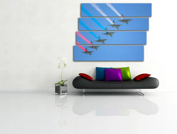 Модульная картина "Воздушное шоу"