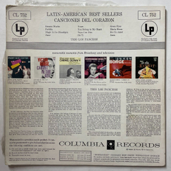 Винтажная виниловая пластинка LP Trio Los Panchos Canciones Del Corazon (USA 1955)