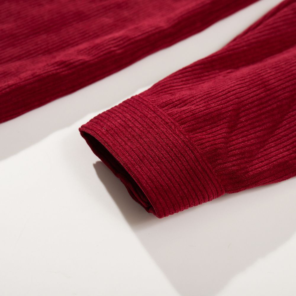 Рубашка YMKASHIX Velvet Button Det Бордовый-Горчичная