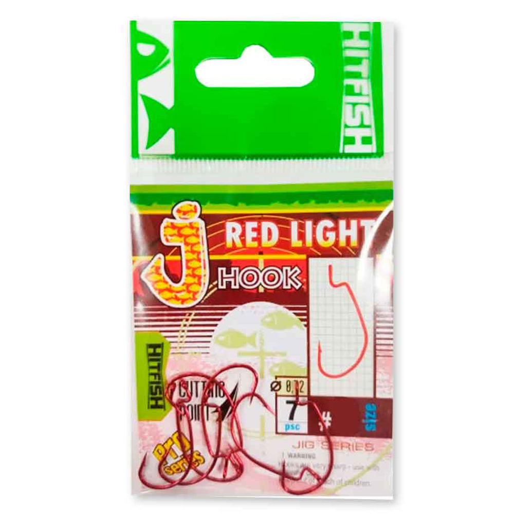 Крючок офсетный HitFish J-Red Light Hook (LH)