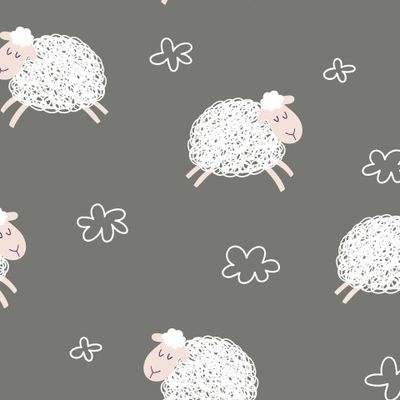 Овечки на коричневом фоне