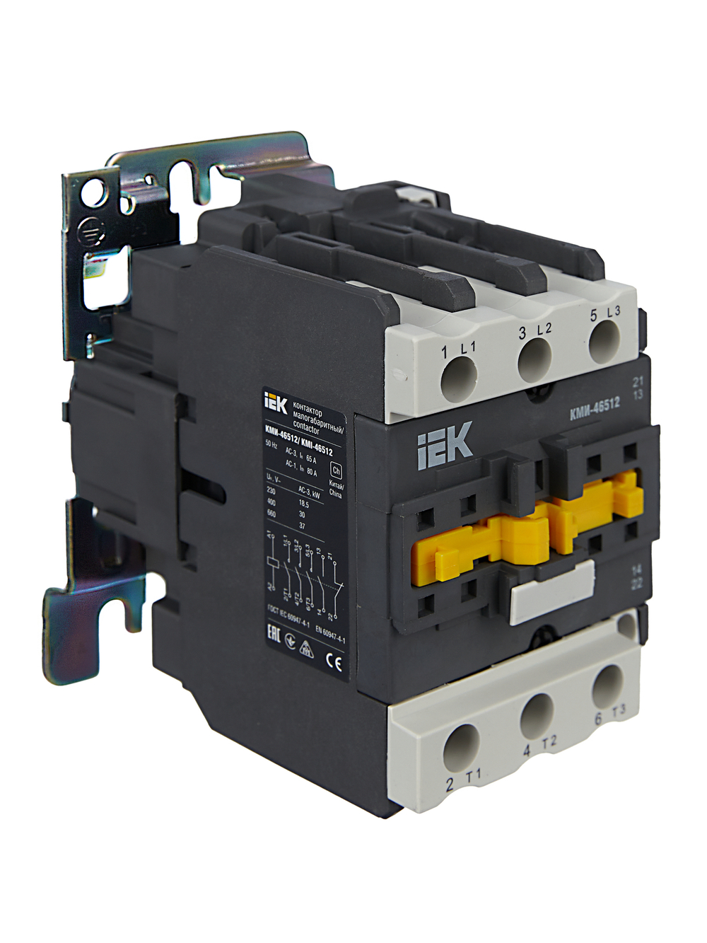 Контактор КМИ-46512 65А 230В/АС3 1NO;1NC IEK