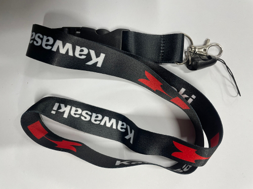 Kawasaki (черный) / Брелок, шнурок для ключей на шею Kawasaki (Кавасаки), ланъярд, крафт, черный (1 шт)