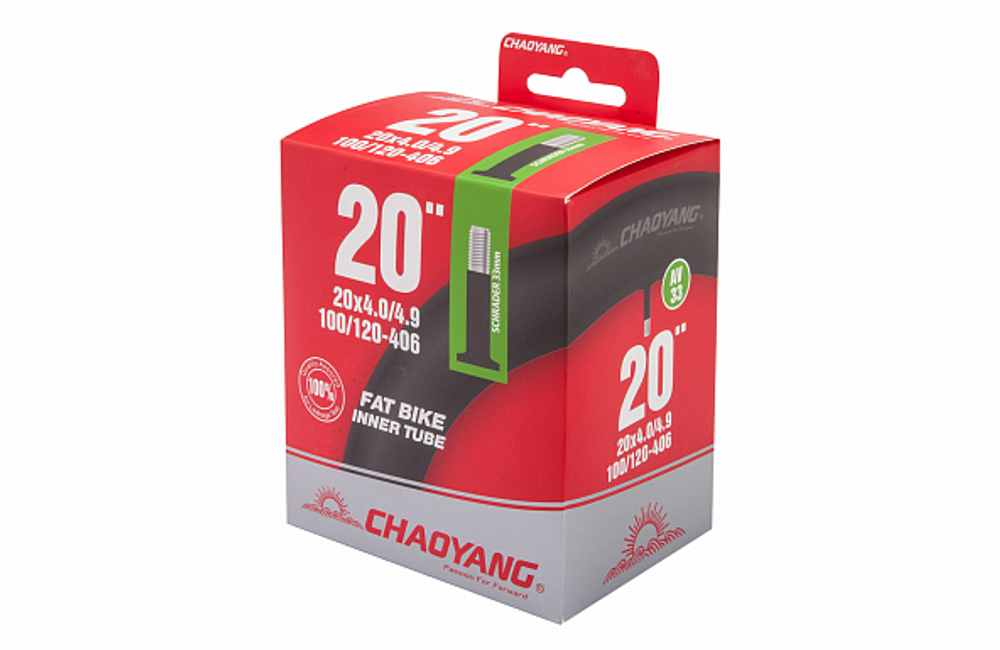 Велокамера 20"x4.0" автовентиль CHAOYANG/STELS (FAT BIKE), в инд. упаковке
