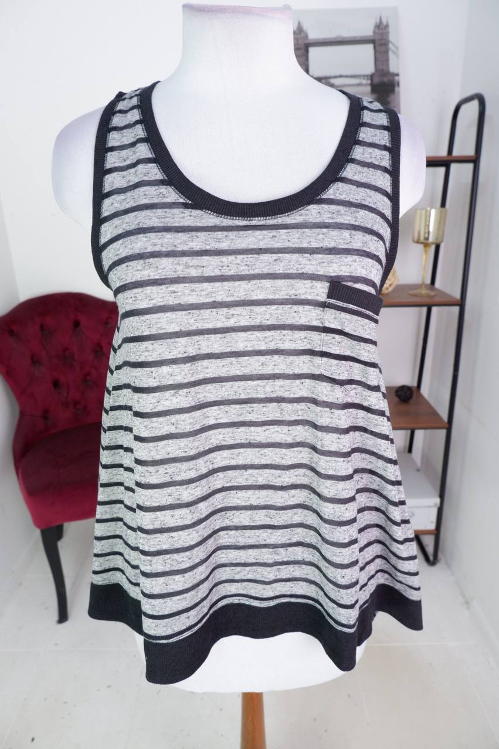 Топ Brave Soul в модную полоску, маркировка М, визуально 46 размер, новый