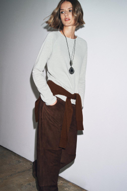 ZARA ХЛОПКОВАЯ ФУТБОЛКА РЕГЛАН, СВЕТЛО-СЕРЫЙ