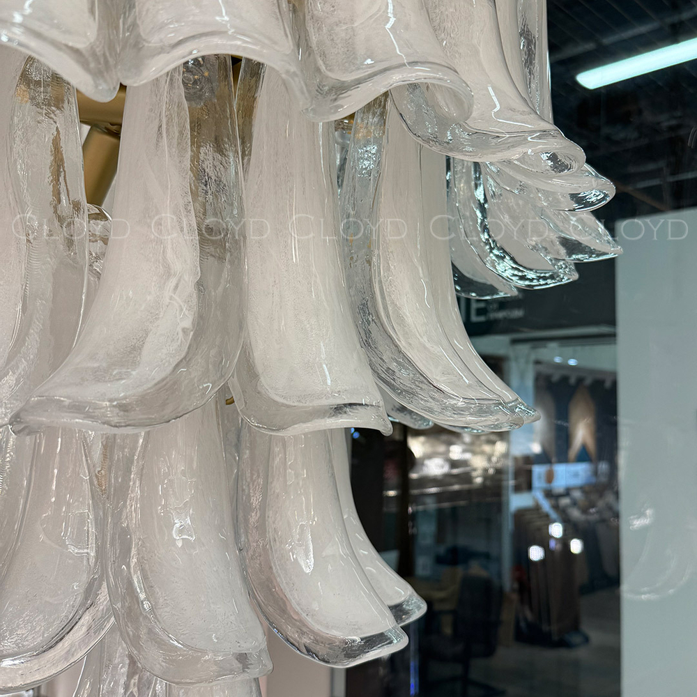 Люстра Cloyd AZORES-B C10 / Ø65 см - латунь светл. - бело-прозрачн.стекло (арт.11652)