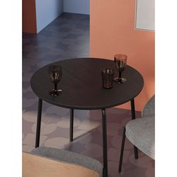 Стол обеденный Round, Ø80 см, черный