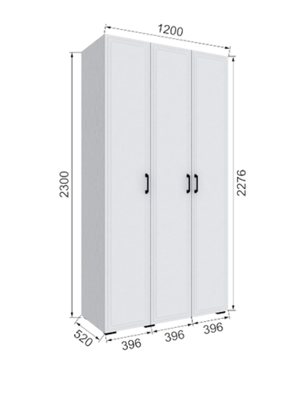 Шкаф с 3 ящиками внутри без зеркала Бруклин 120Ш