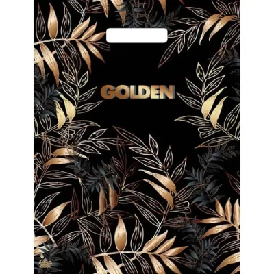 Пакет ПЭ с вырубной ручкой 31+6Тико глянец (Золотой лес) Россия (комплект 50 шт)