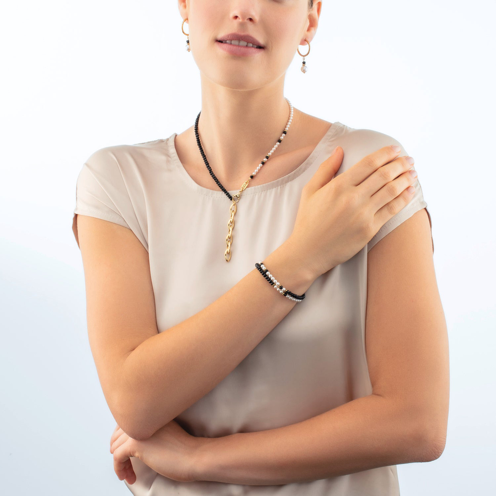 Колье Coeur de Lion Black-White 4311/10-1314