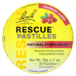 Bach, Rescue®, натуральные пастилки для снятия стресса, клюква, 35 пастилок, 50 г (1,7 унции)