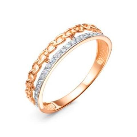 Кольцо из золота с фианитами