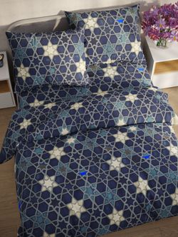 Простынь на резинке перкаль Сказка "Мозаика" 90x200 см