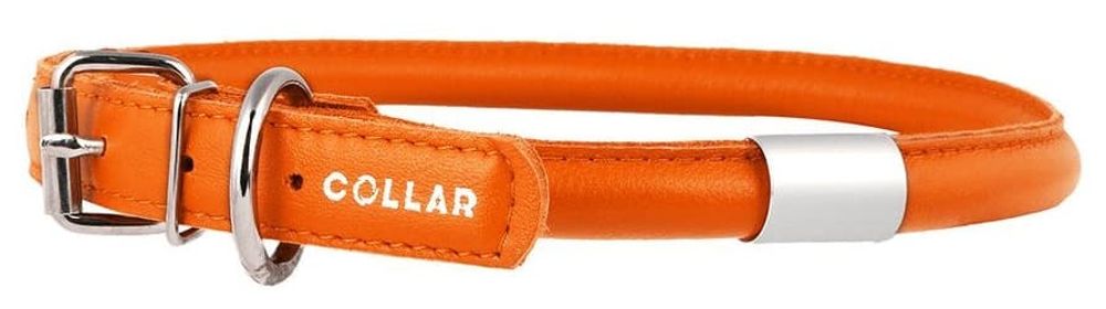 Ошейник "CoLLaR GLAMOUR" круглый с адресником (диаметр 6мм, длина 17-20 см) оранжевый