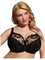 Бюстгальтер больших размеров Fortuna Kris Line черный, размер 70H