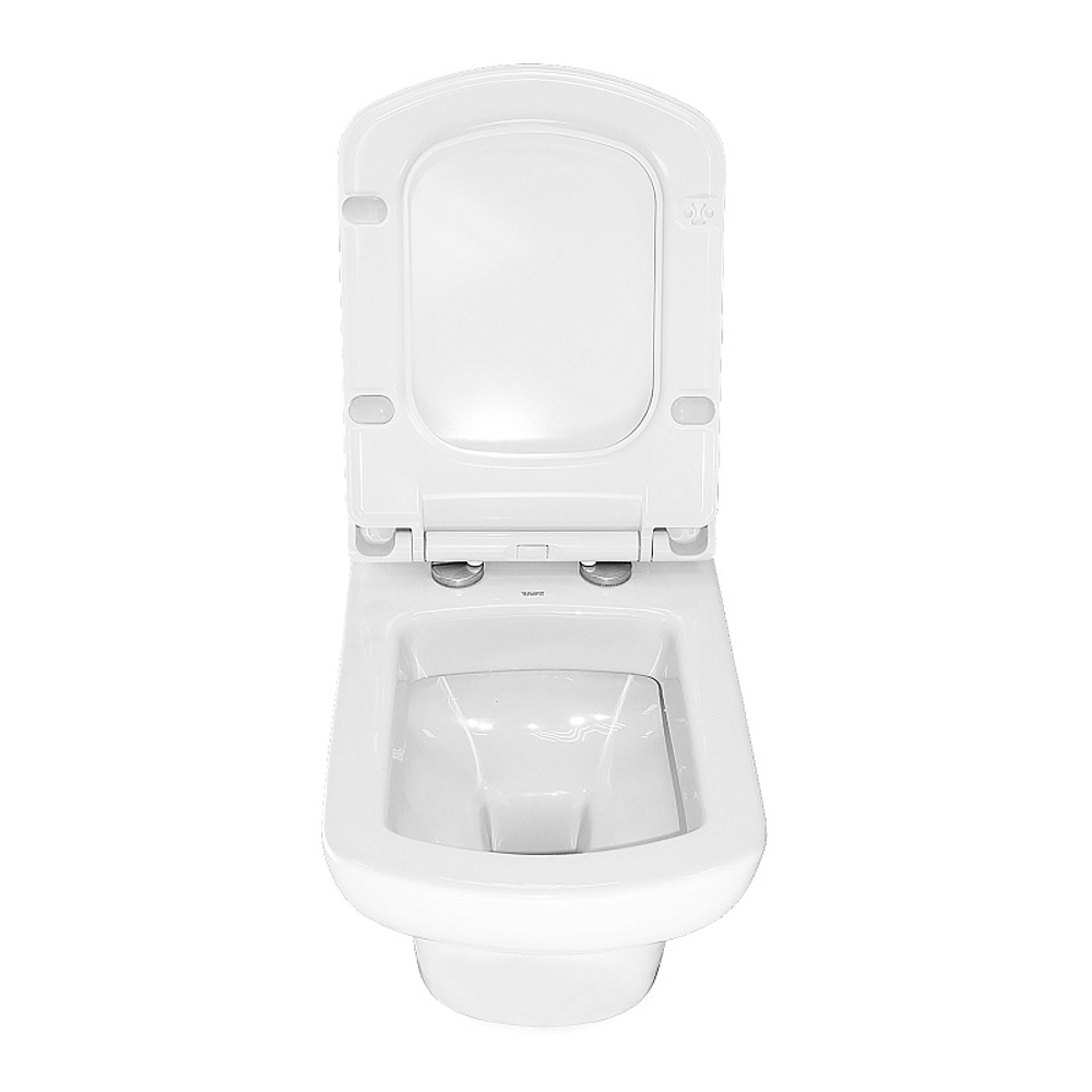 Унитаз подвесной Turavit PLAZA 352х524х345 в комплекте с тонким сиденьем микролифт (PLZ 1710+0419)