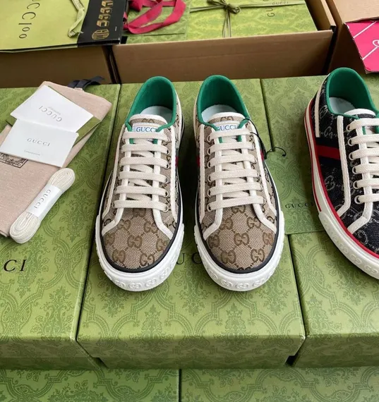 Мужские кеды GUCCI TENNIS, бежевый
