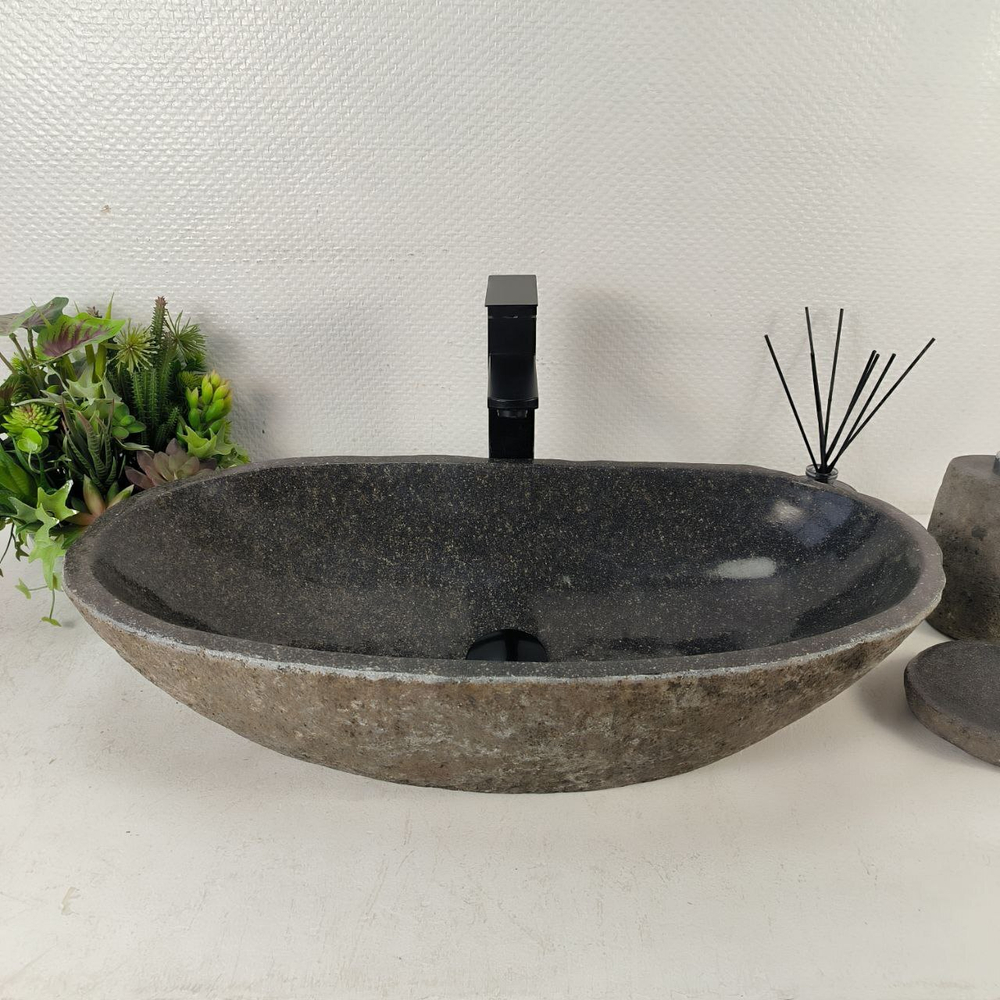 Раковина из речного камня RS-65129 66*35*15 0866