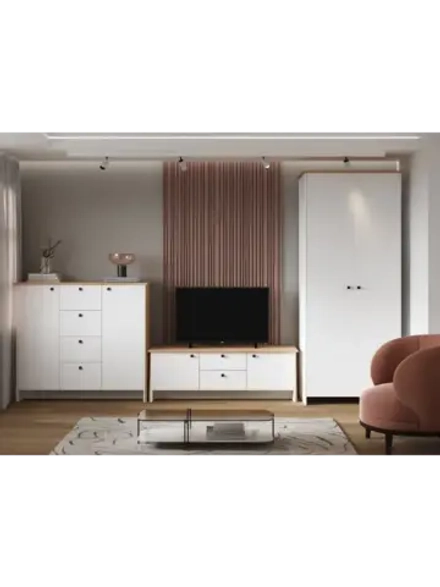 Модульная стенка Дуб крафт золото 122,3х52,3х210