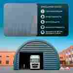 Ангар надувной для грузовиков «Графит» 9,8х9,5х6,7 м — из ПВХ, гараж