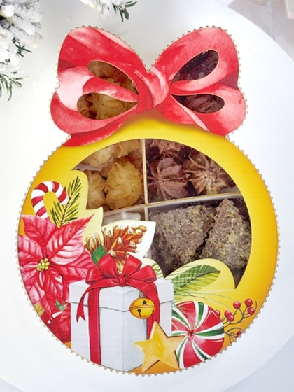 Подарочный набор "Новогодняя игрушка" с печеньем 200 грамм - Новый год