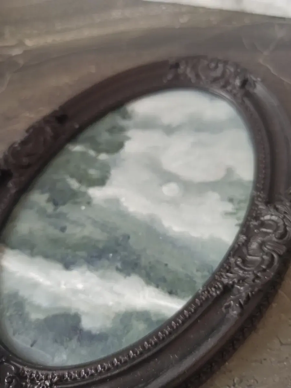 Картина в овальной рамке