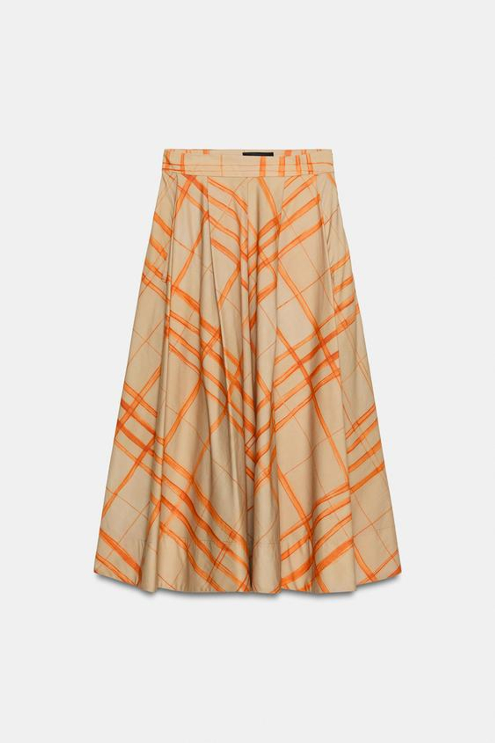 ZW COLLECTION Юбка в клетку с воланами - ZARA