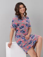 Платье Пкл-137/серый-голубойпион