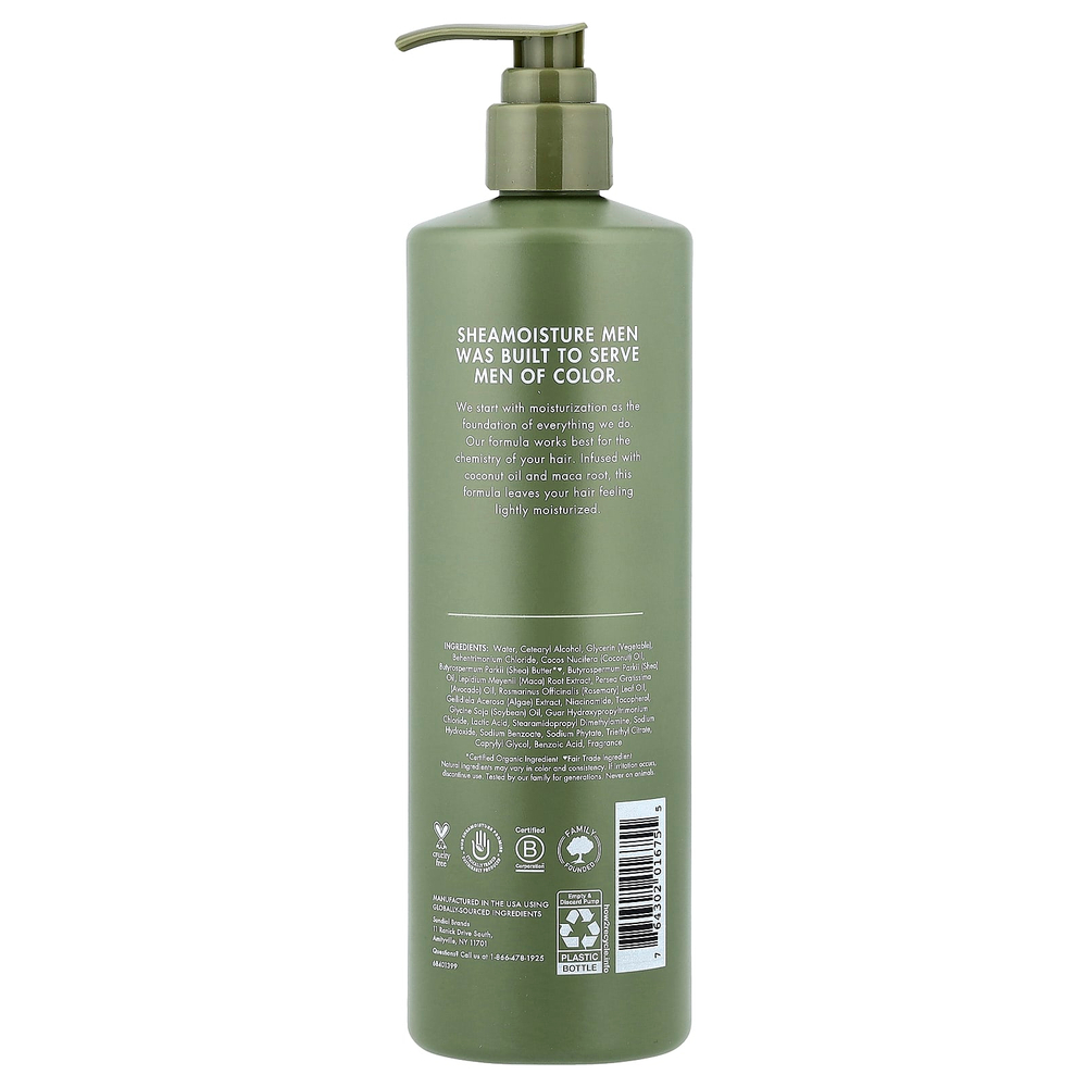 SheaMoisture, Для мужчин, легкий кондиционер, кокосовое масло и корень маки, 444 мл (15 жидк. унц.)