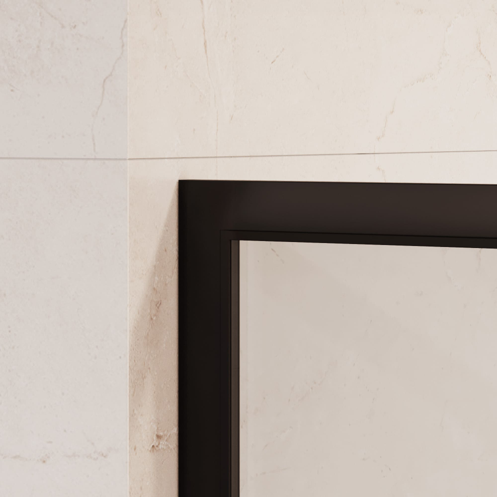 Душевая перегородка RGW WA-11B (Рисунок - черный принт (по периметру профиль), 1100)